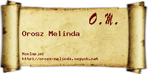 Orosz Melinda névjegykártya