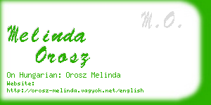 melinda orosz business card